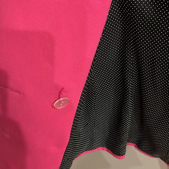 ANN TAYLOR STUDIO Vintage skirt suit set double breasted jacket pink size 6 - Picture 6 of 17